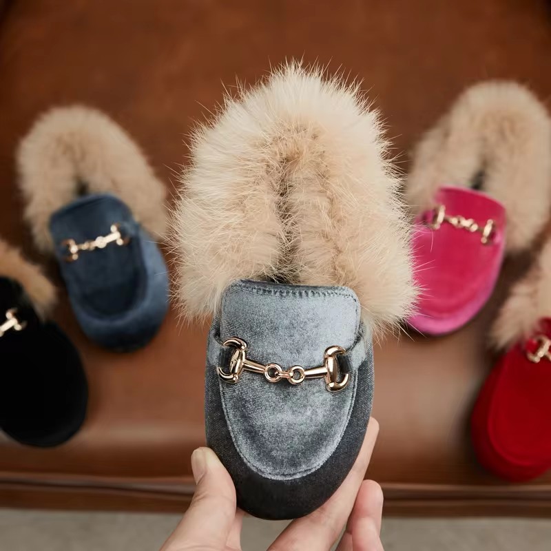 Winter Kids Fur Princess Shoes - đánh giá và giá Baby Product Brand