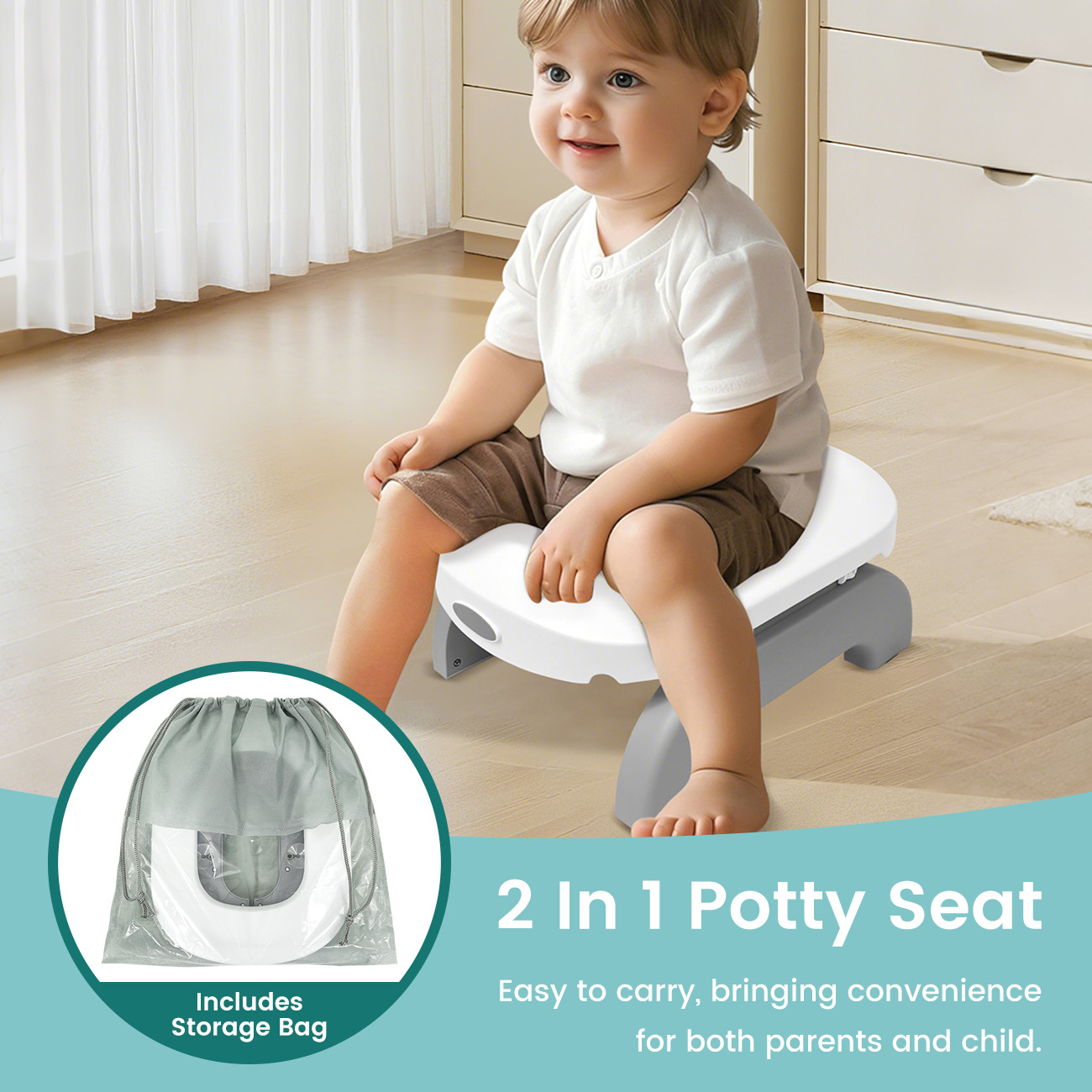 2-in-1 Go Portable Potty, Trav - đánh giá và giá Toddler Potty Training Seat